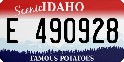 ID license plate E490928