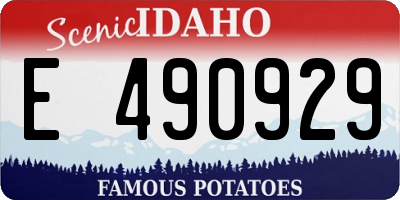 ID license plate E490929