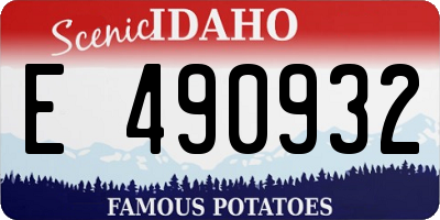 ID license plate E490932