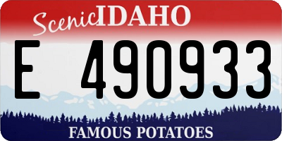 ID license plate E490933