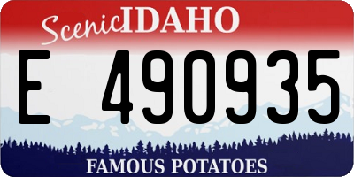 ID license plate E490935