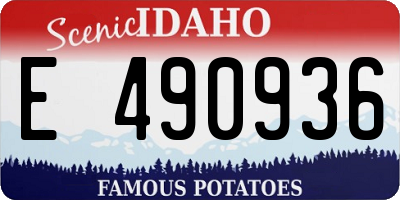ID license plate E490936