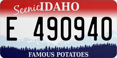 ID license plate E490940