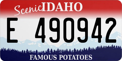 ID license plate E490942