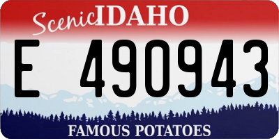ID license plate E490943