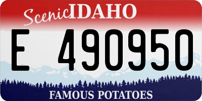 ID license plate E490950