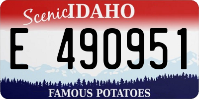 ID license plate E490951