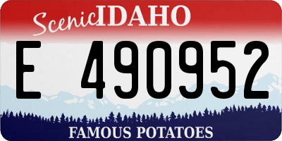 ID license plate E490952