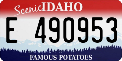 ID license plate E490953