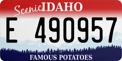 ID license plate E490957