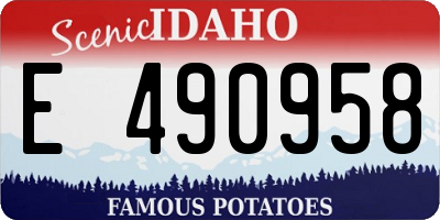 ID license plate E490958