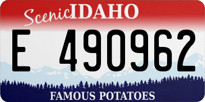 ID license plate E490962