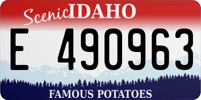 ID license plate E490963
