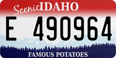 ID license plate E490964