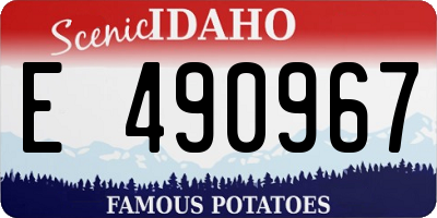 ID license plate E490967