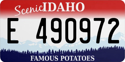 ID license plate E490972