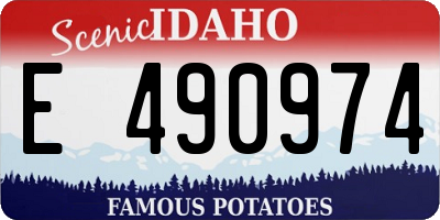 ID license plate E490974