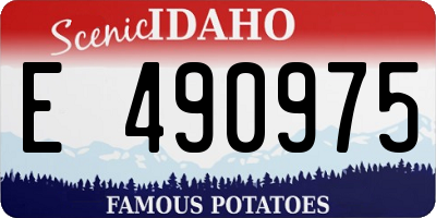 ID license plate E490975