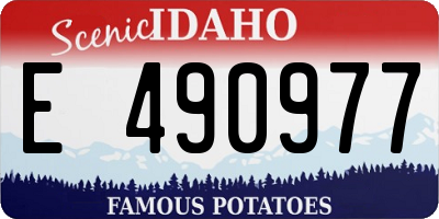 ID license plate E490977