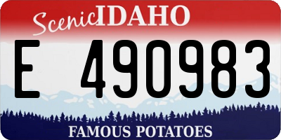 ID license plate E490983