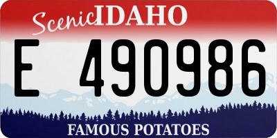 ID license plate E490986