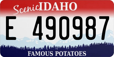 ID license plate E490987