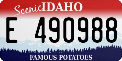 ID license plate E490988