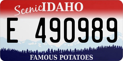 ID license plate E490989