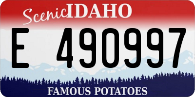 ID license plate E490997