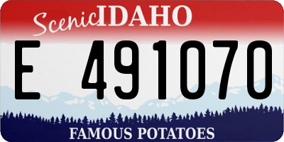 ID license plate E491070