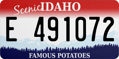 ID license plate E491072