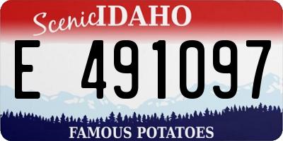 ID license plate E491097