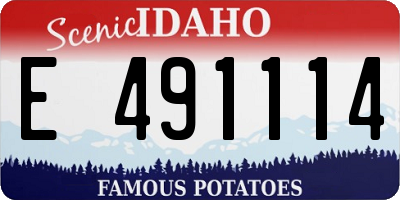 ID license plate E491114