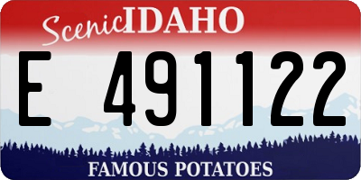 ID license plate E491122