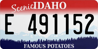 ID license plate E491152