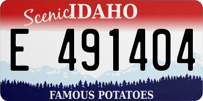 ID license plate E491404