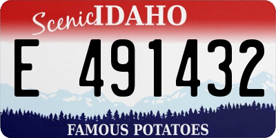 ID license plate E491432