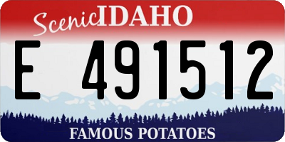 ID license plate E491512