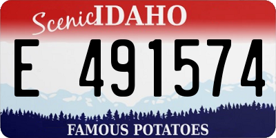 ID license plate E491574