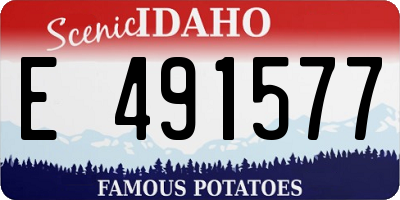 ID license plate E491577