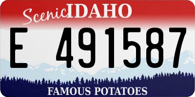ID license plate E491587