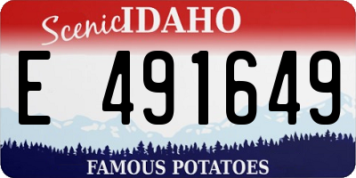 ID license plate E491649
