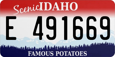 ID license plate E491669