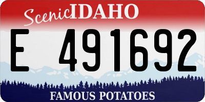 ID license plate E491692