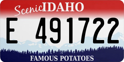ID license plate E491722