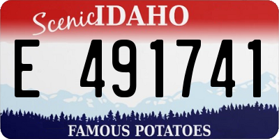 ID license plate E491741