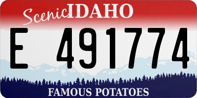 ID license plate E491774