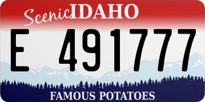 ID license plate E491777