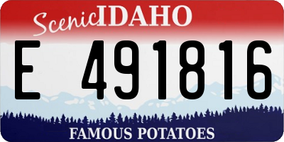 ID license plate E491816