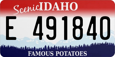 ID license plate E491840